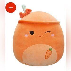 Squishmallow, 8 inch “Winking Carrot Juice” NWT